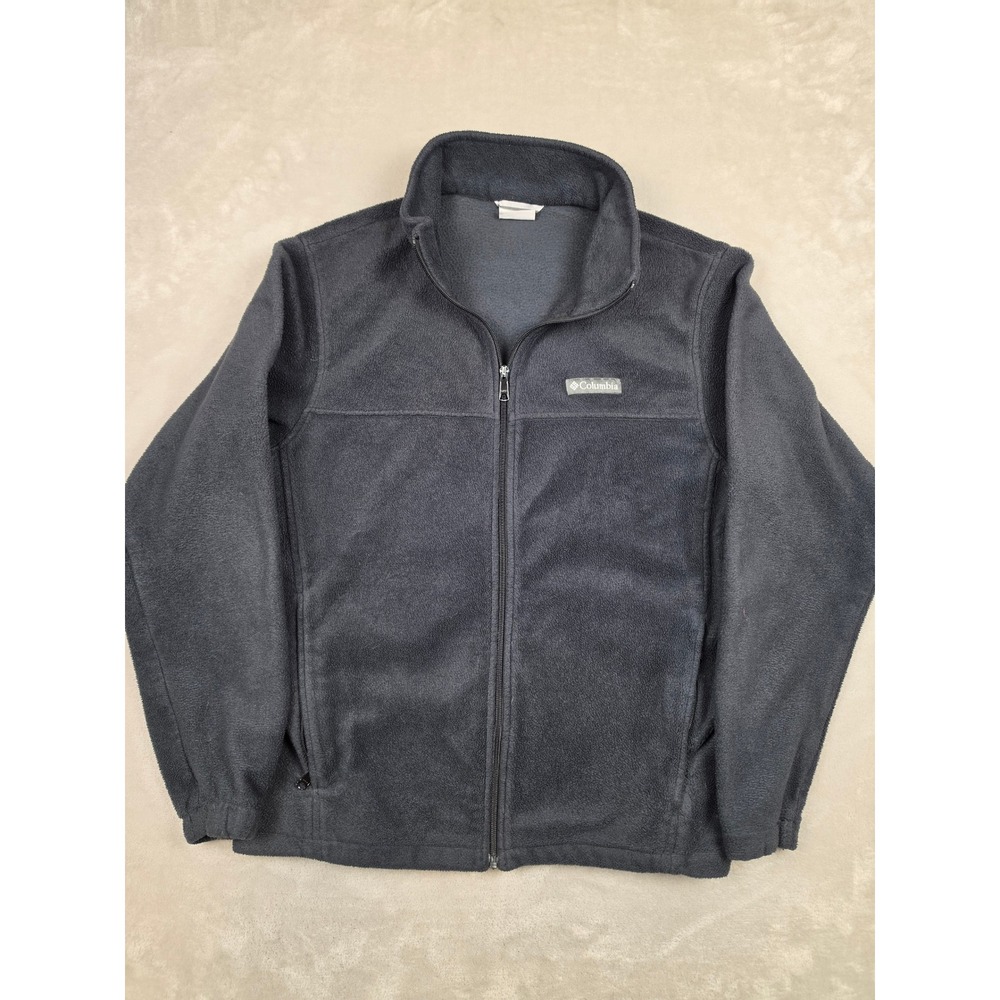 Columbia Fleece Jacket Mens Large Black Full Zip Gorpcore Outdoor